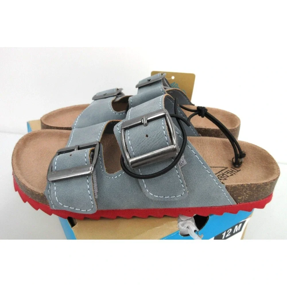 LITTLE‎ BOY'S / GIRL'S SIZE 12 THEREABOUTS NOYO FOOTBED SANDALS Blue Slides